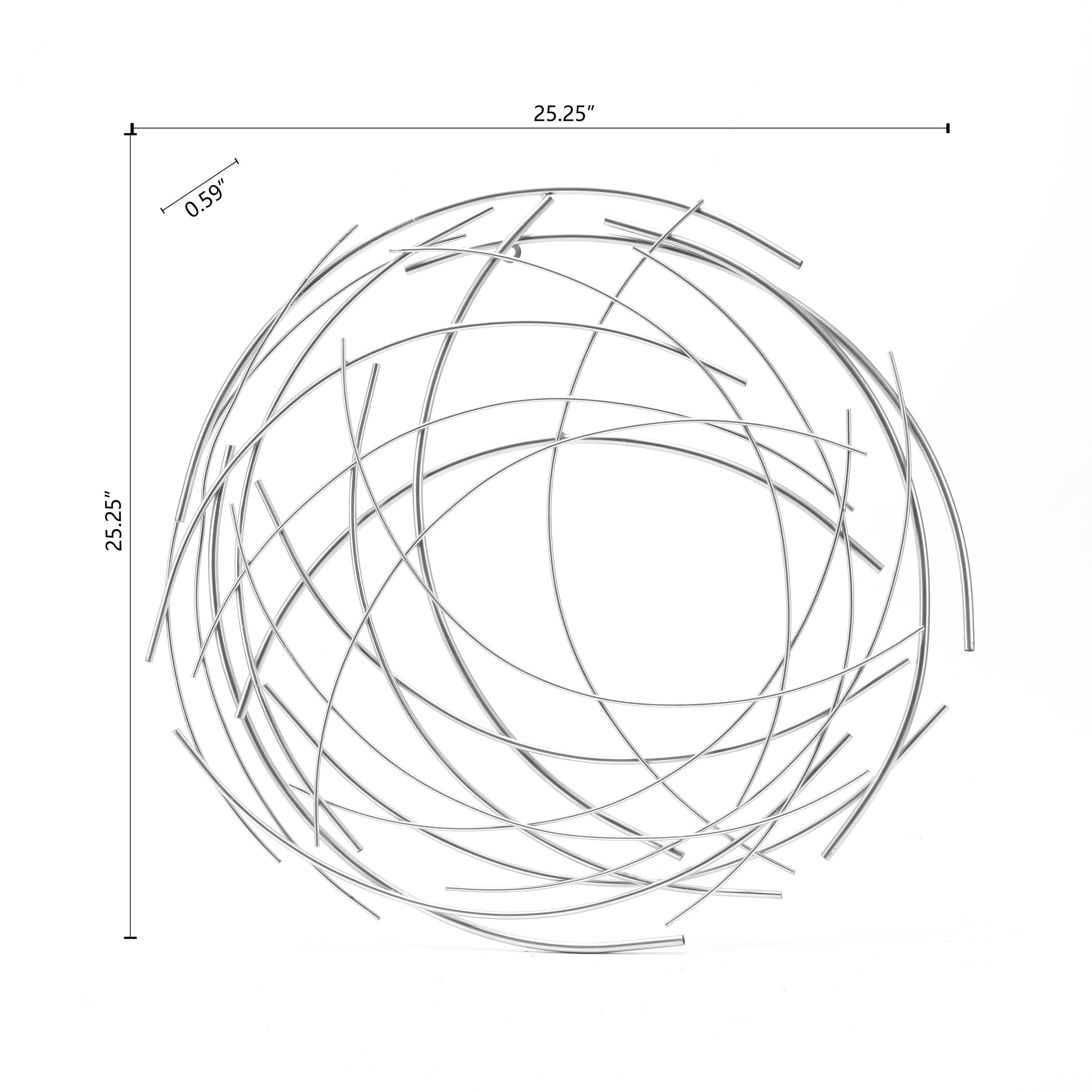 LuxenHome 25.25-in W x 25.25-in H Metal Abstract Wall Accent