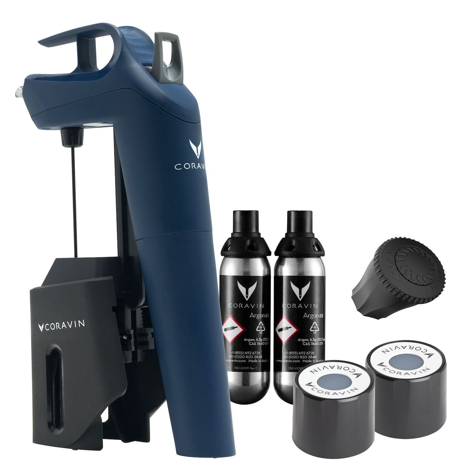 Coravin Timeless Three+ Deep Sea Blue Wine Bottle Opener