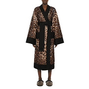 Dolce & Gabbana Casa All Over Leopard Print Bathrobe-XSmall
