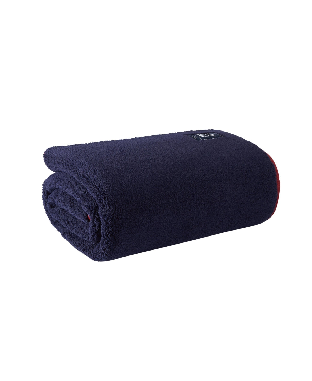 Tommy Hilfiger Solid Sherpa Throw - Navy