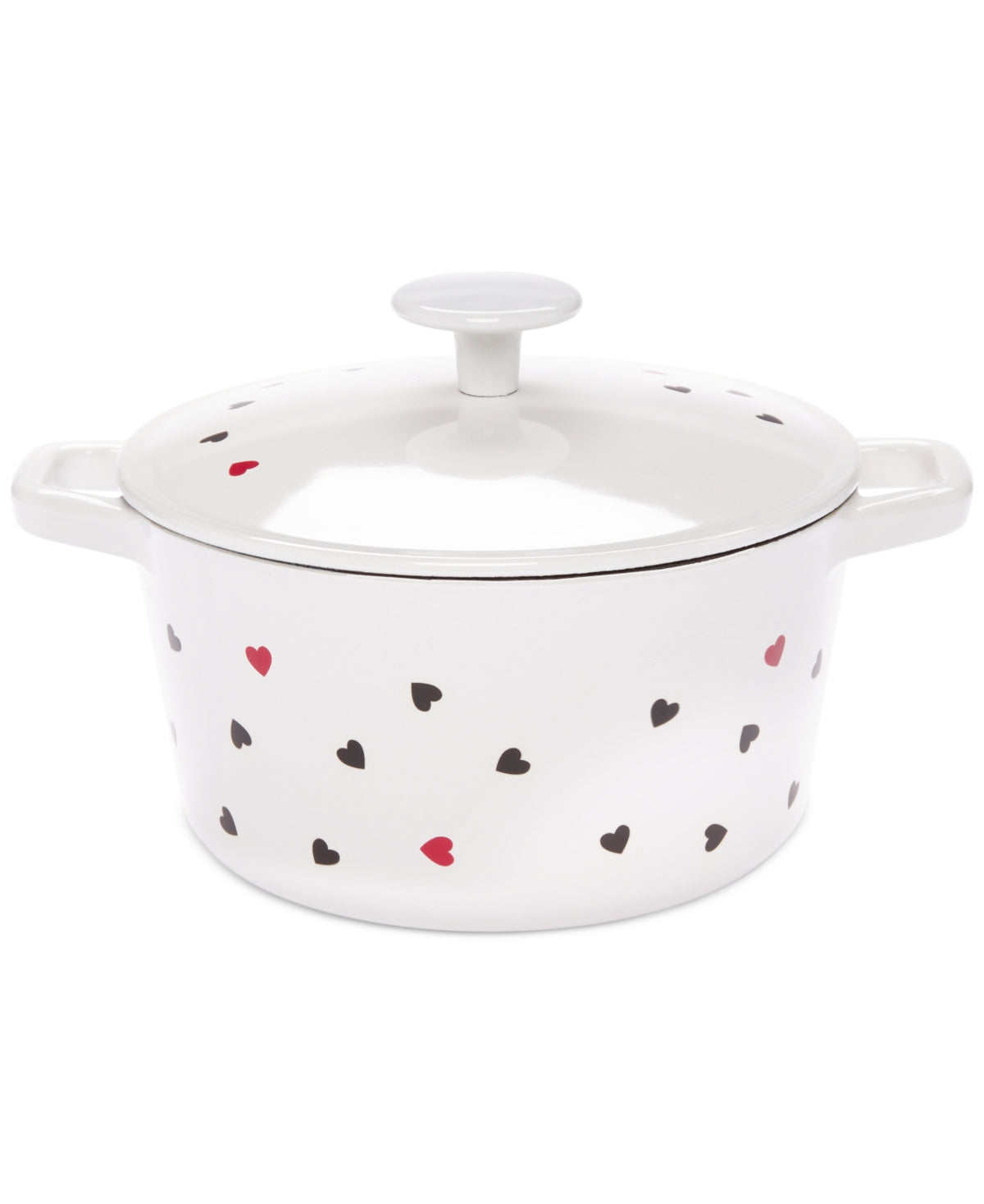 The Cellar Heart-Print Enameled Cast Iron 3-Qt. Dutch Oven, Created for Macy's