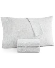 Home Design Easy Care Printed Microfiber 4-Pc. Sheet Set, Full, Created for Macy's - Grey Dots