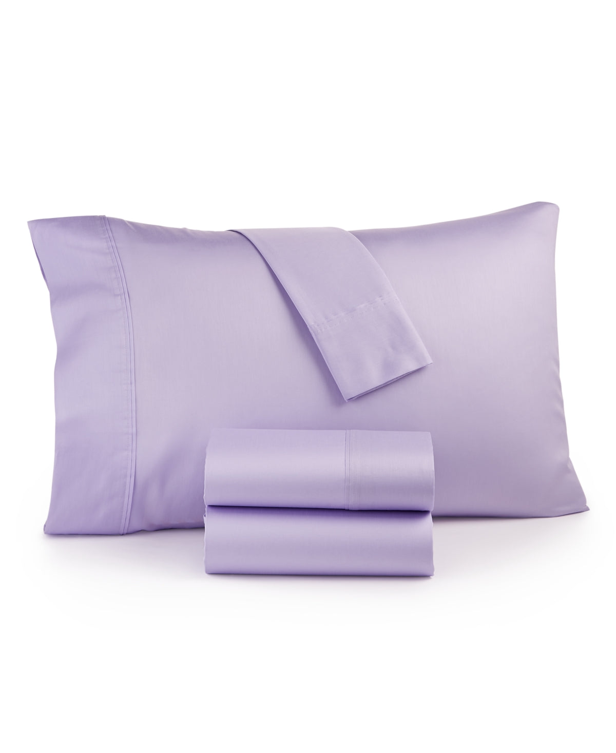 Charter Club Kids Solid Cotton 250-Thread Count 3-Pc. Sheet Set, Twin, Created for Macy's - Purple