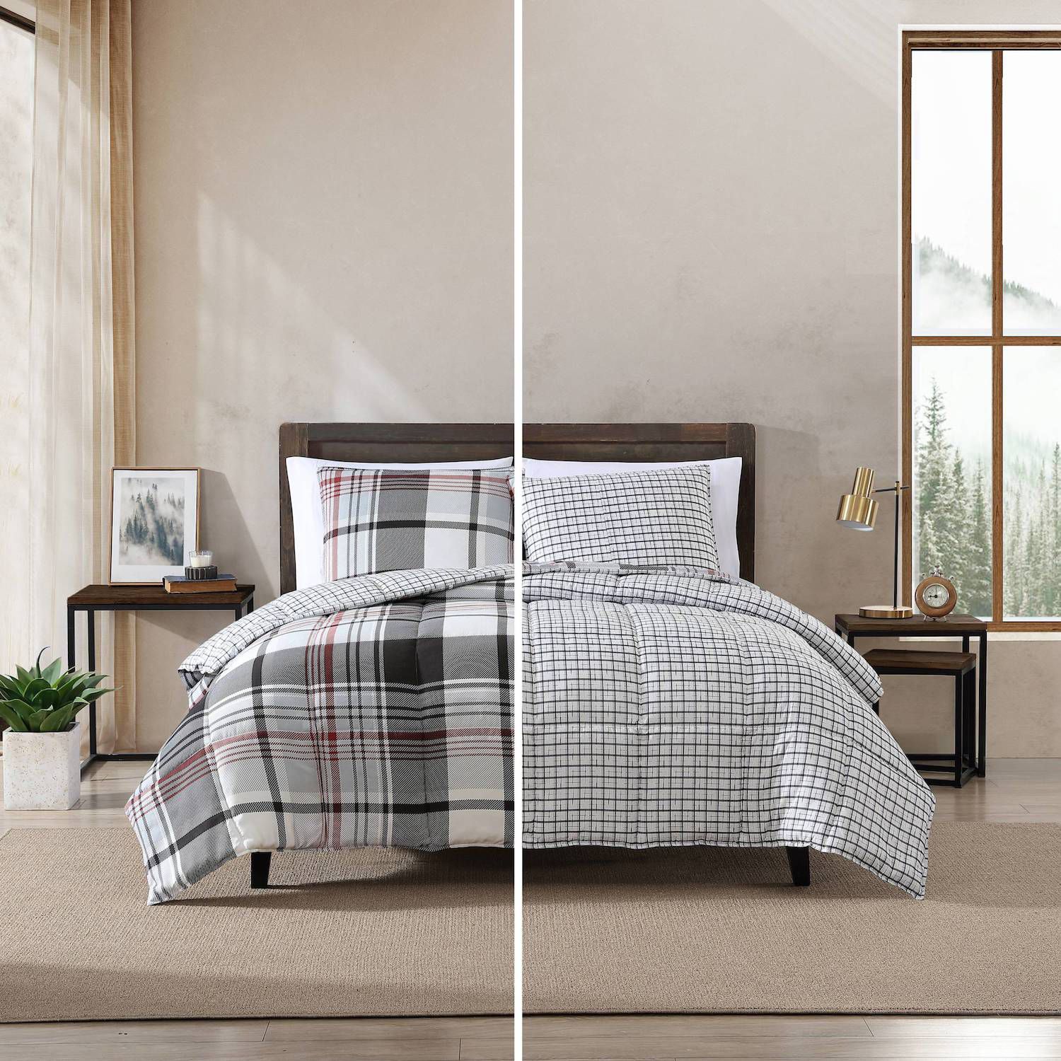 Eddie Bauer Normandy Plaid Reversible Duvet Set