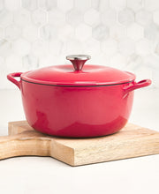 The Cellar Enameled Cast Iron 4-Qt. Round Dutch Oven, Created for Macy's - Red
