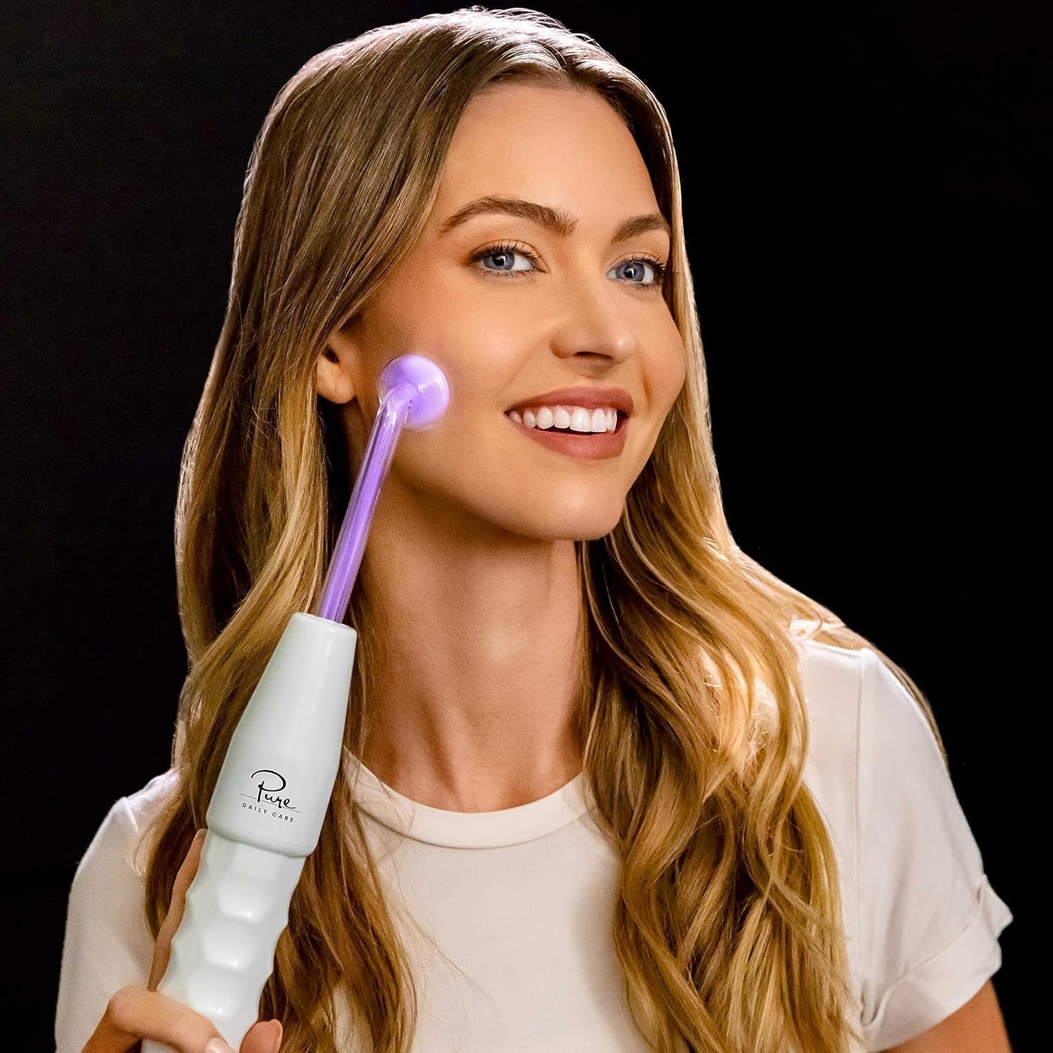 Pure Daily Care NuDerma Clinical Portable Skin Therapy Wand, Machine with 6 Fusion Neon + Argon Wands – Anti Aging - Clarifying - Skin Tightening & Radiance - Wrinkle Reducing - Open Box