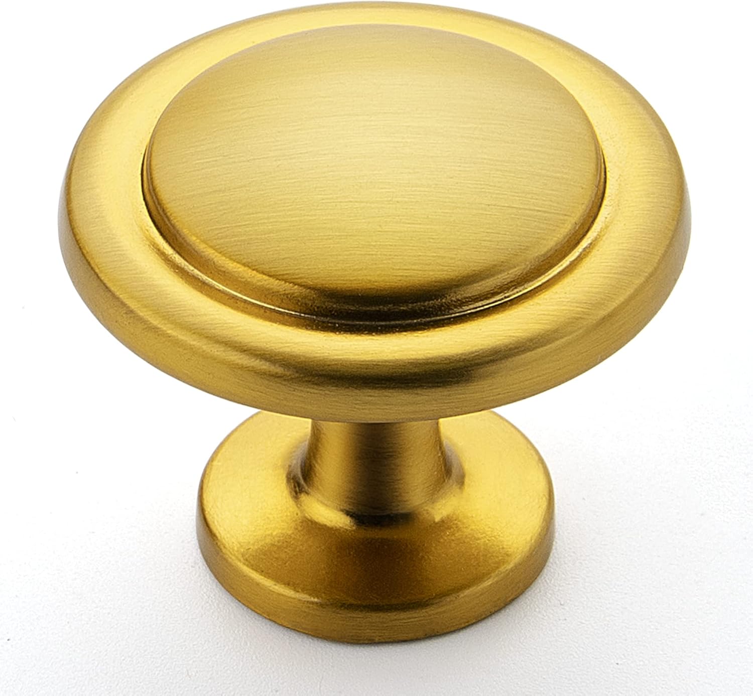 Ravinte 15 Pack 1-1/4 Inch Kitchen Cabinet Knobs Brushed Brass Zinc Pulls Door Handles for Dresser Drawers - Open Box