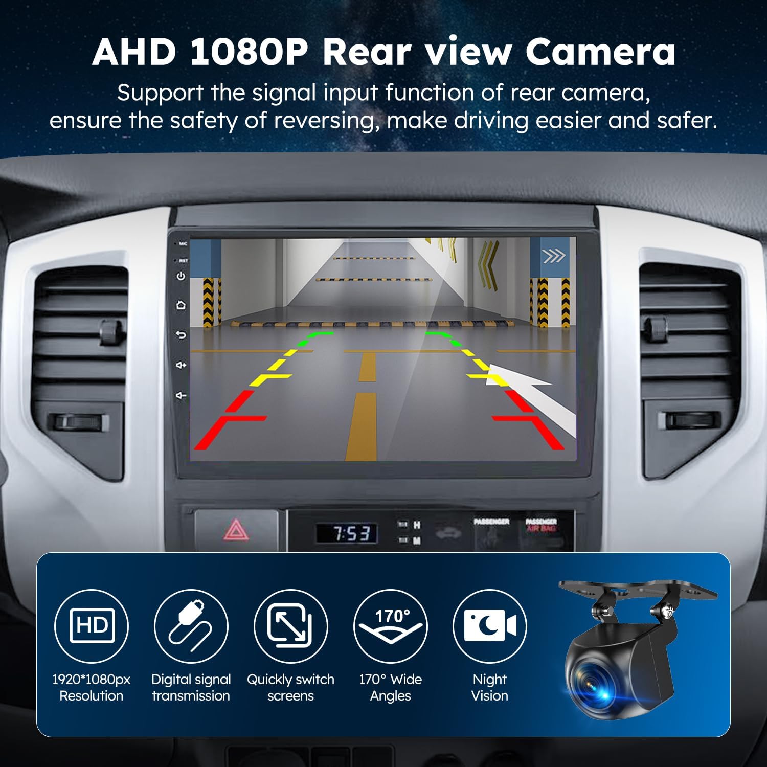 9 inch Car Radio Stereo Head Unit Upgrade for Toyota Tacoma 2005-2015 with Android12/5G WiFi/Wireless CarPlay (Open Box)