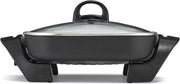 bella Electric Skillet and Frying Pan with Glass Lid, Nonstick Coating, Cool Touch Handles, Removable Heating Probe, Dishwasher Safe, 12 x 12 inch, Black, PFOA & PTFE Free