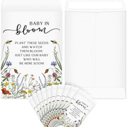 Fumete 100 Pcs Baby in Bloom Seed Packet Favors Wildflower Baby Shower Self Adhesive Envelopes for Guests Flower Packet Kraft Mini Organizer Decorations for Party Gift Favors, No Seeds (Wildflower) - Open Box