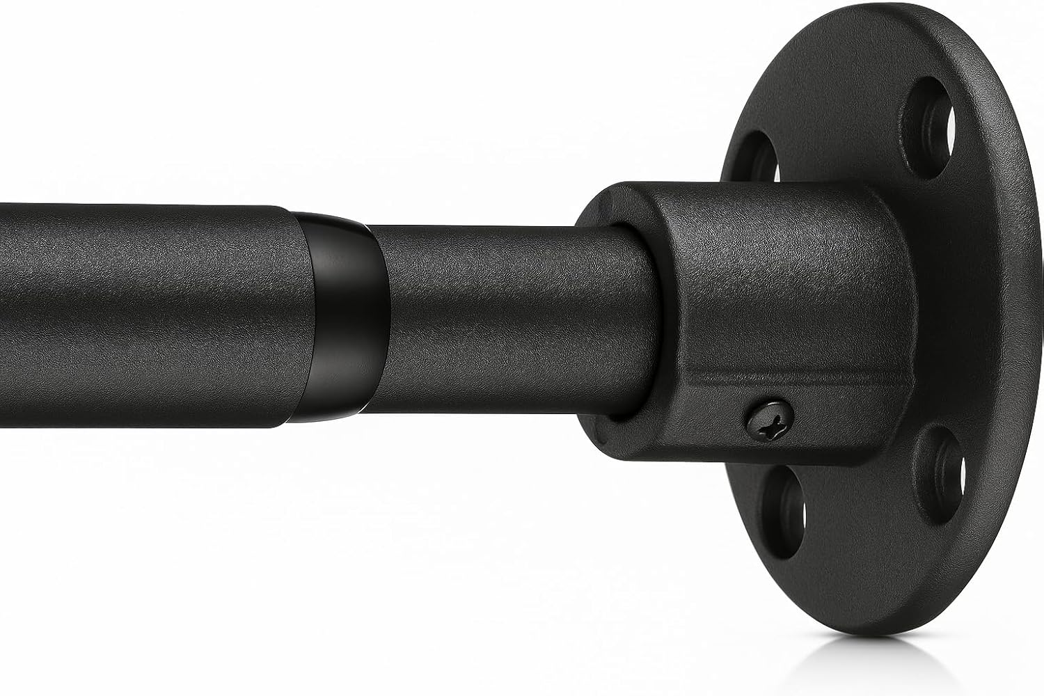 Heavy Duty Shower Rod - Industrial Shower Curtain Rod Wall Mounted for Bathroom,Room Divider,Outdoor Patio - 28 to 62"Adjustable Closet Rod for Hanging Clothes,Black  - Open Box