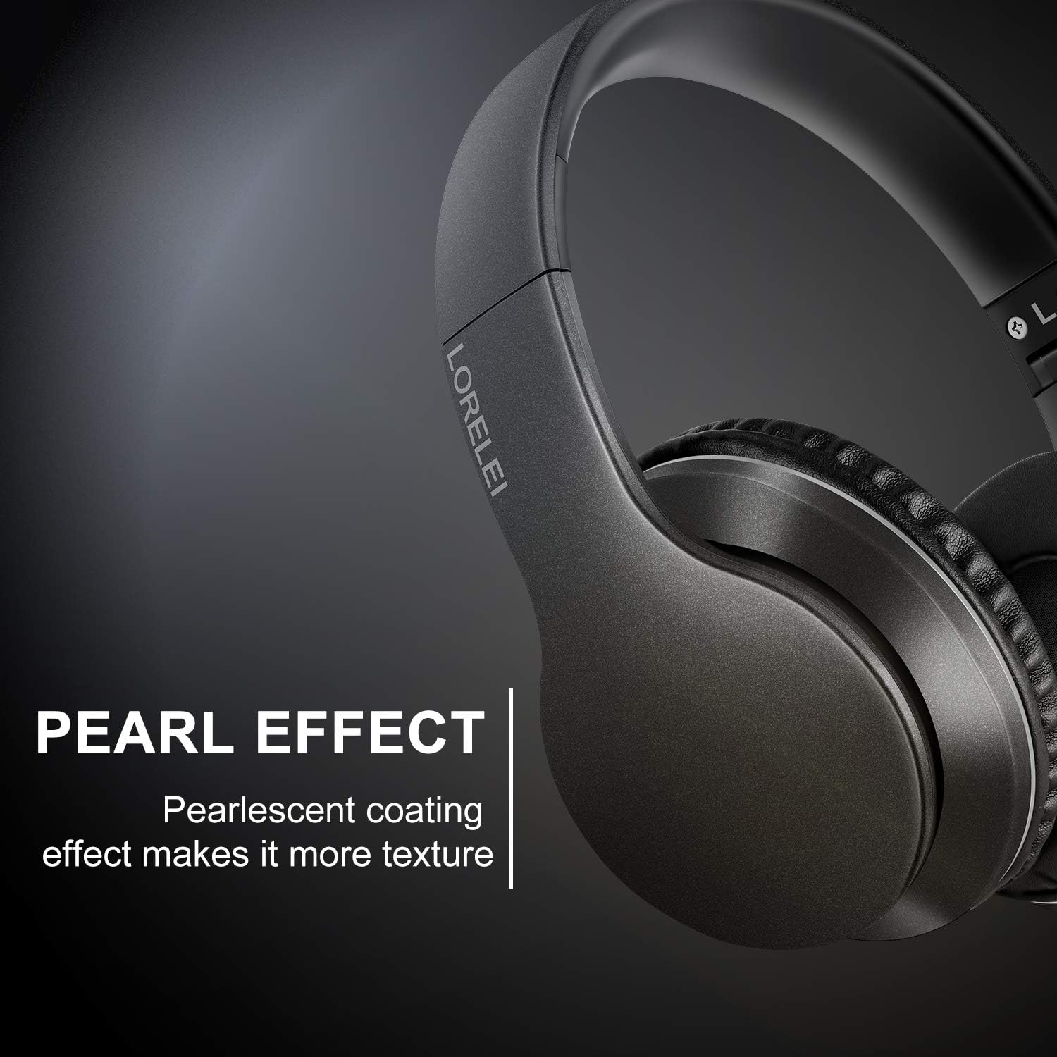 LORELEI X6 Over-Ear Wired Stereo Bass Headphones with Microphone, Space Black - Open Box