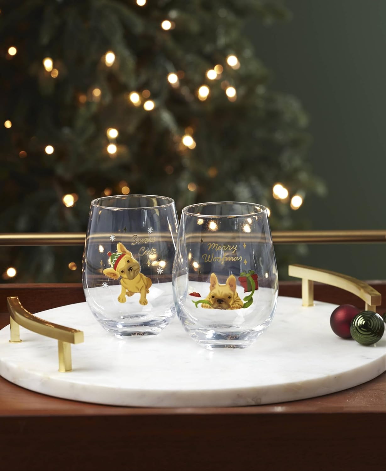 Cambridge 18 Oz Frenchie Stemless Wine Glasses, Set Of 2