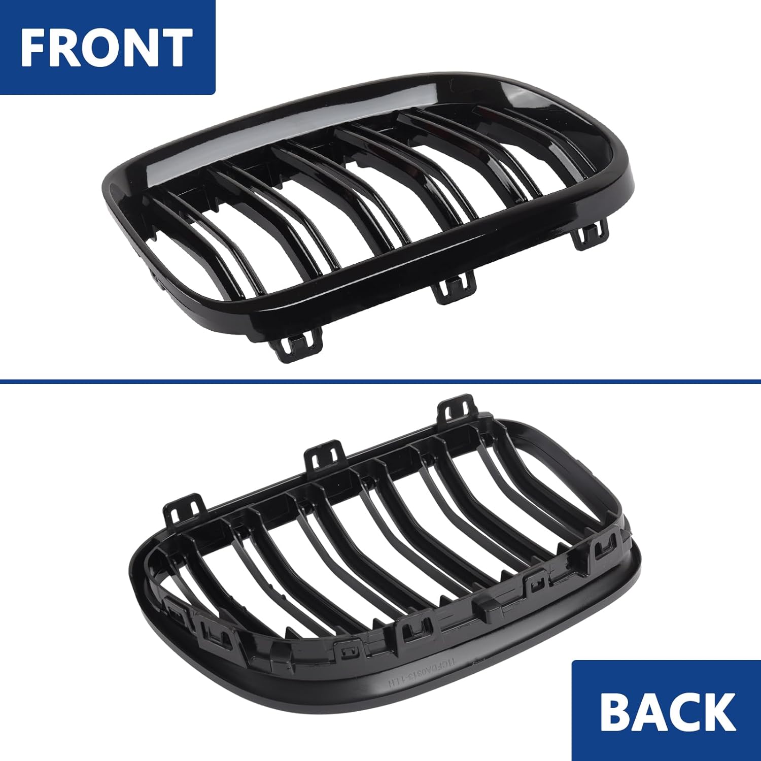 E92 Grille, Black Kidney Grill Compatible with BMW 3 Series 2010-2013 E92 E93 LCI Coupe (Not For M3) - Open Box