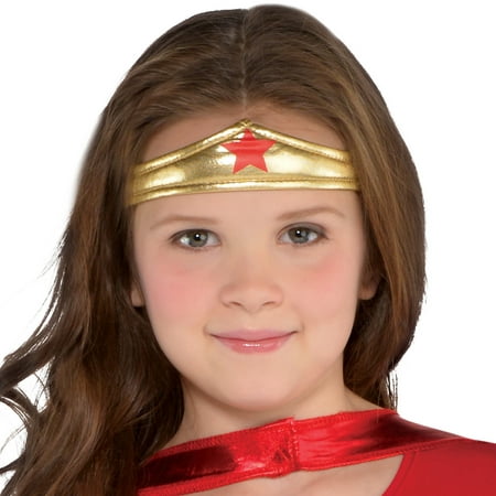 Costumes USA Wonder Woman Costume for Girls, Includes a Dress, a Headband, Leg Warmers, a Cape, and More