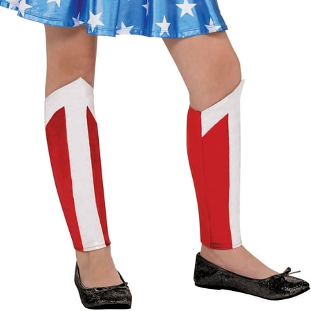 Costumes USA Wonder Woman Costume for Girls, Includes a Dress, a Headband, Leg Warmers, a Cape, and More