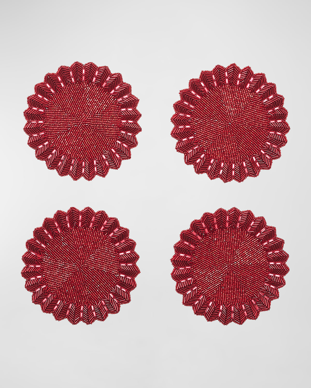 X Baccarat Etoile Red Coasters, Set of 4
