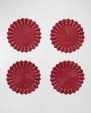 X Baccarat Etoile Red Coasters, Set of 4
