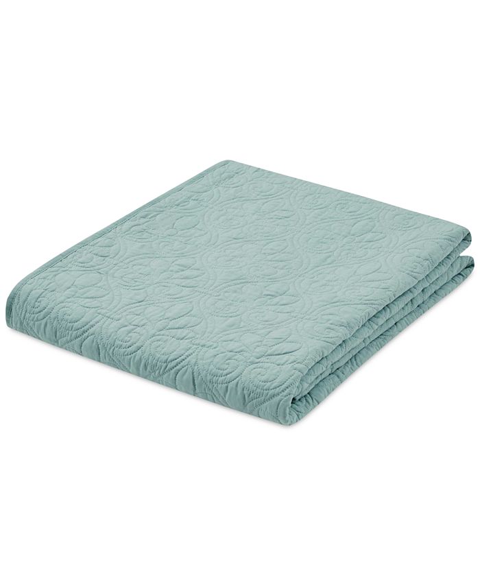Madison Park Quebec Quilted Throw, 60" x  70" - Blue - Throw