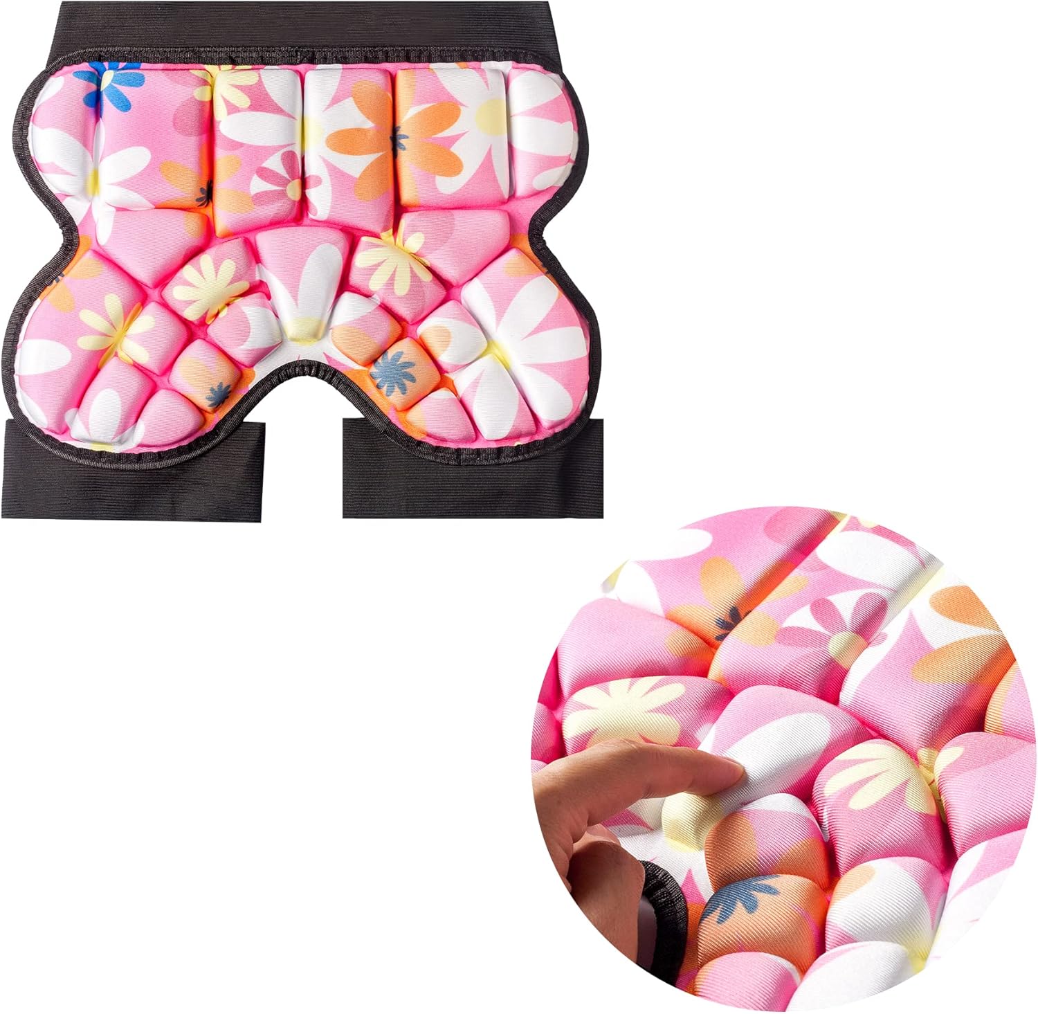 Butt Pads for Skating, 25 mm Thick Bum Protector for Kids (3-7 Years Old) Lightweight, Anti Slip Snowboard Padded Pants, Hip Pads for Ice Skating Ski Skiing Skateboarding Cycling - Open Box