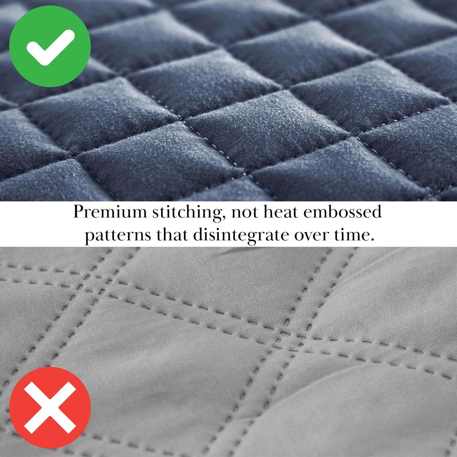 Southshore Fine Living, Inc. Twin Quilt Bedding Set, Soft Microfiber Summer Bedspread Coverlet, Stain and Pet Hair Resistant Bedding, Machine Washable Twin/XL Quilt Set with 1 Pillow Sham, Dark Blue - Open Box