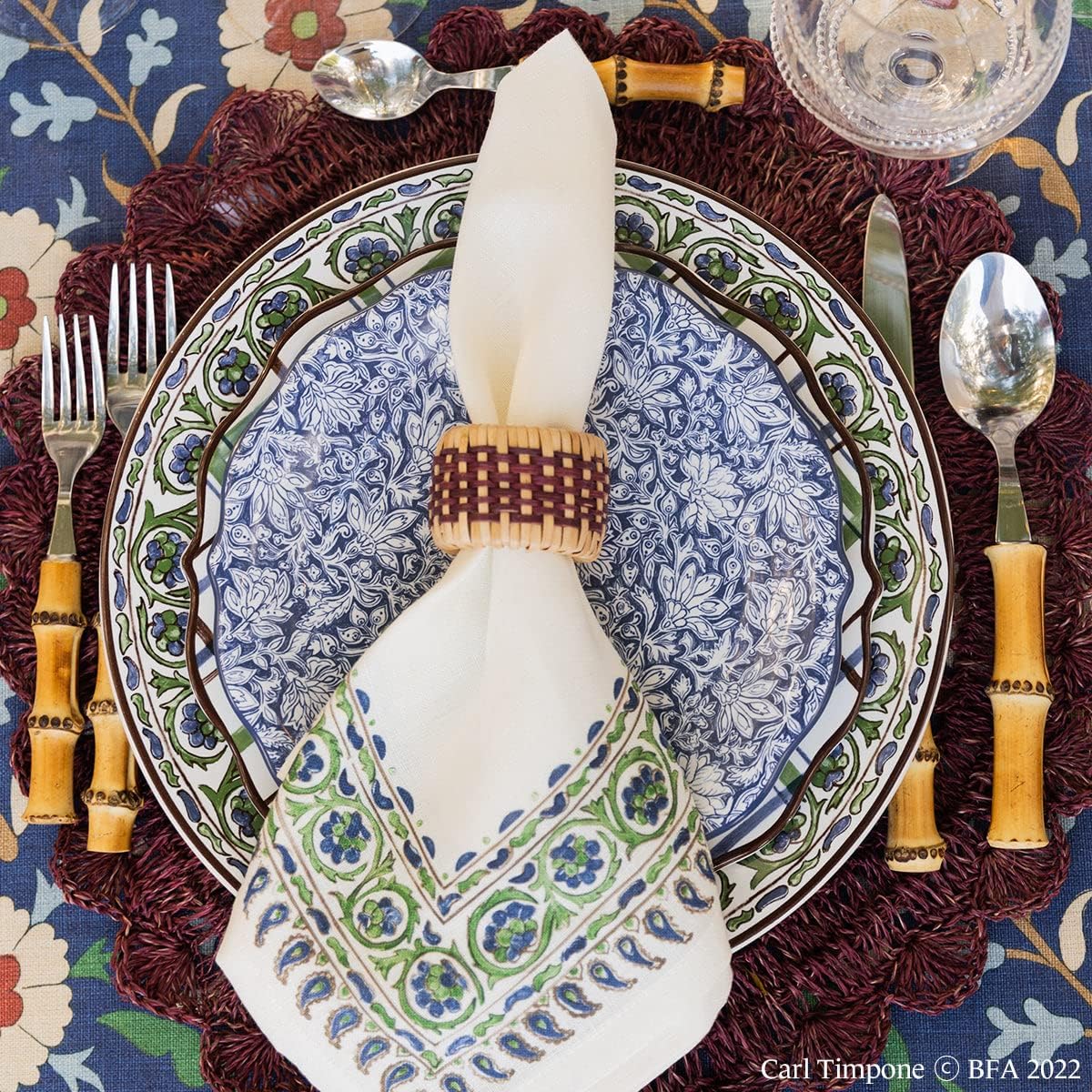 Juliska Woven Napkin Ring - Cranberry