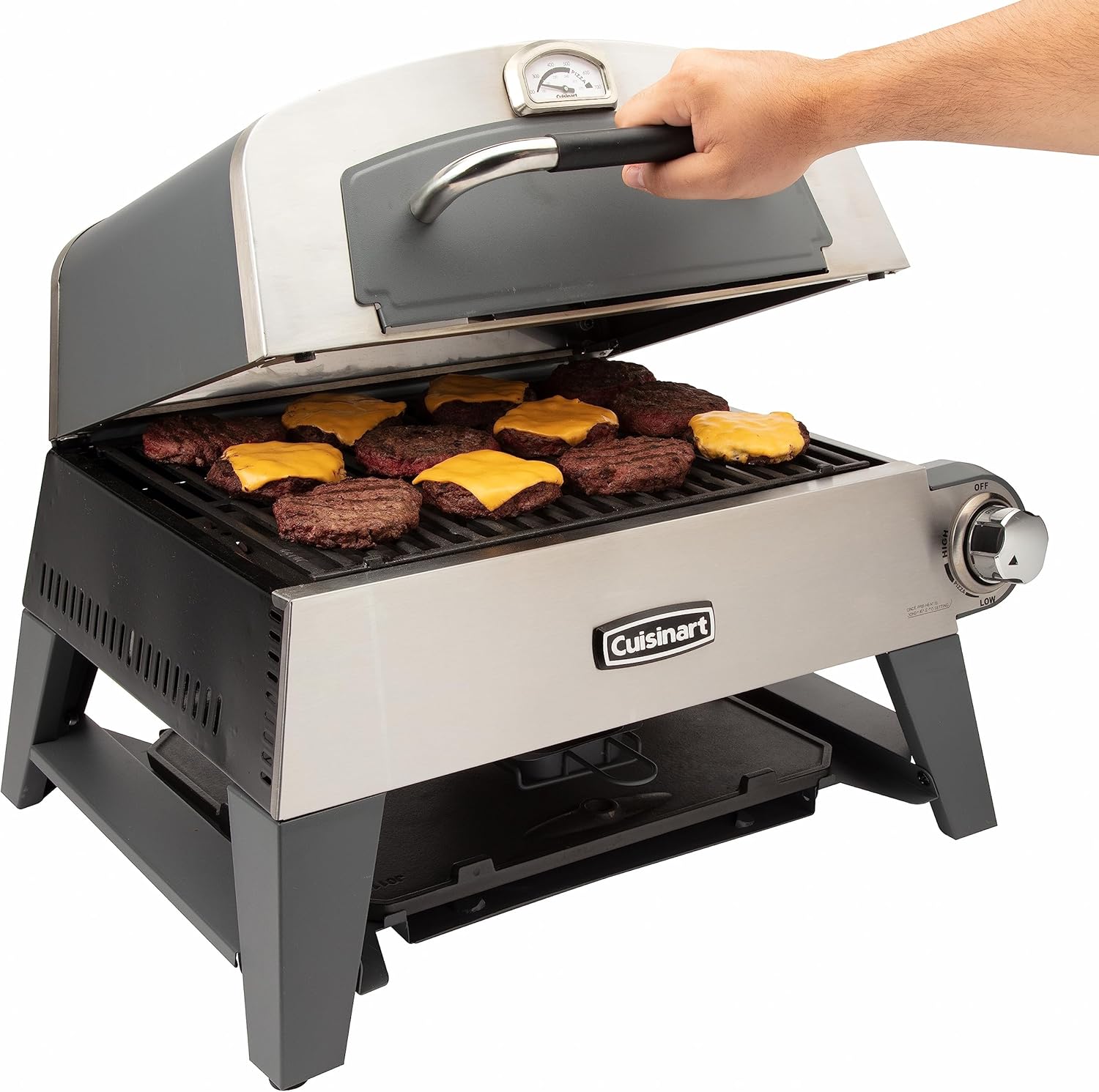 Cuisinart CGG-403 Pizza Oven 3-in-1 Grill, Griddle, Stainless Steel