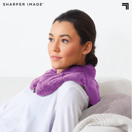 Sharper Image® Hot & Cold Herbal Aromatherapy Soothing Neck & Shoulder Plush Wrap Pad, Lavender