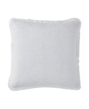 Vcny Home Woven Fringe Square Decorative Pillow, 20" X 20" - Bright White