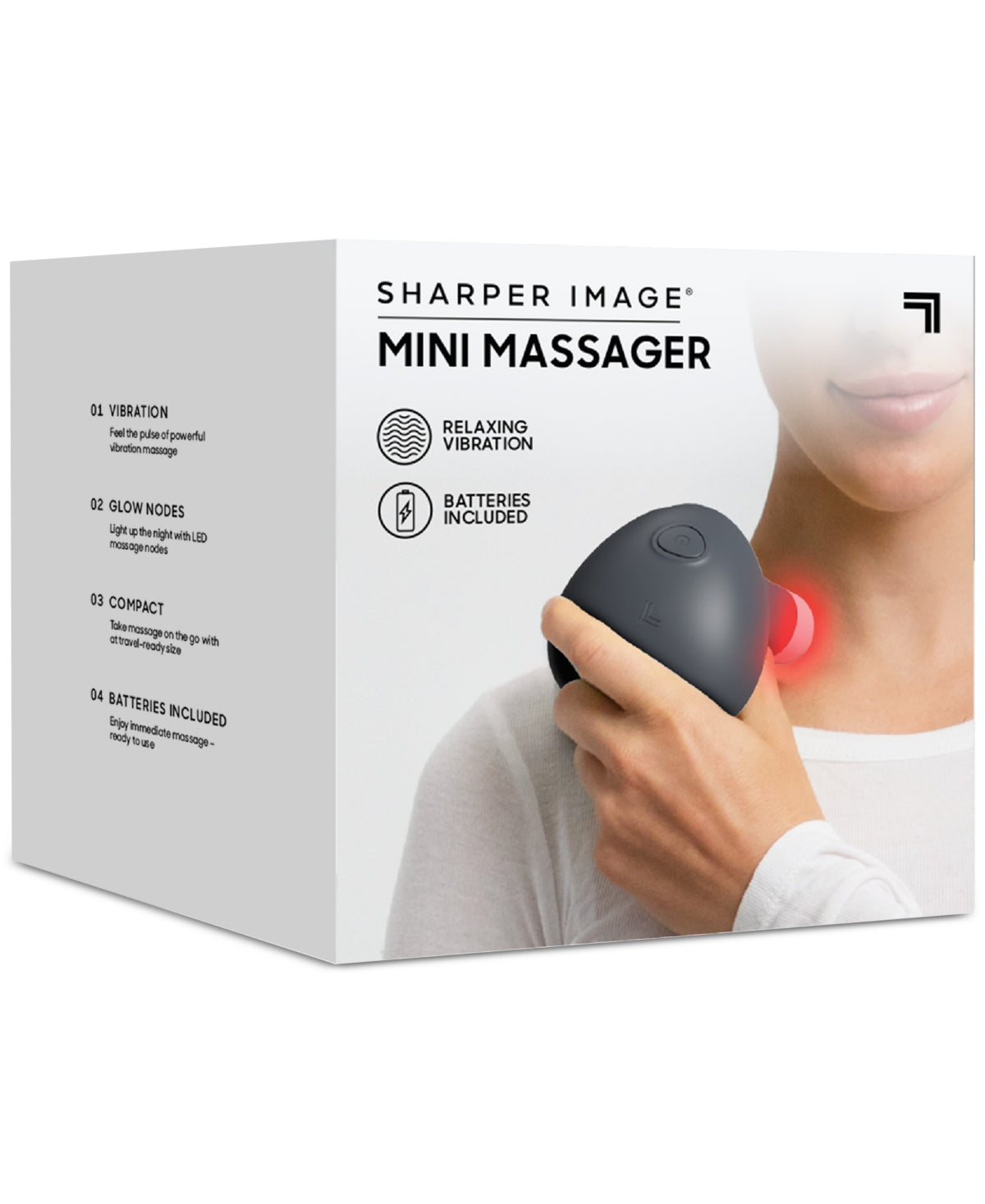 Sharper Image Handheld Mini Massager Recovery Tool - Black