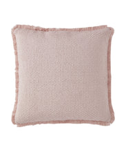 Vcny Home Woven Fringe Square Decorative Pillow, 20" X 20" - Rose Smoke