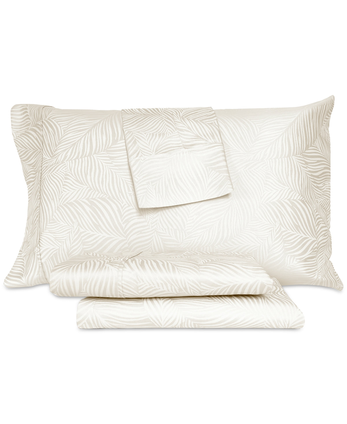 Closeout! Art of the Weave Feather 1000 Thread Count Cotton Sateen Blend 4-Pc. Sheet Set, California King - White
