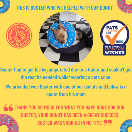 Dog Donut Collar | Great Alternative to a Traditional Dog Cone or a Soft Dog Cone Collar | Our Inflatable Dog Cone is an Excellent Cone for Dogs after Surgery | Dog Cones for Large Dogs (Blue) - Open Box