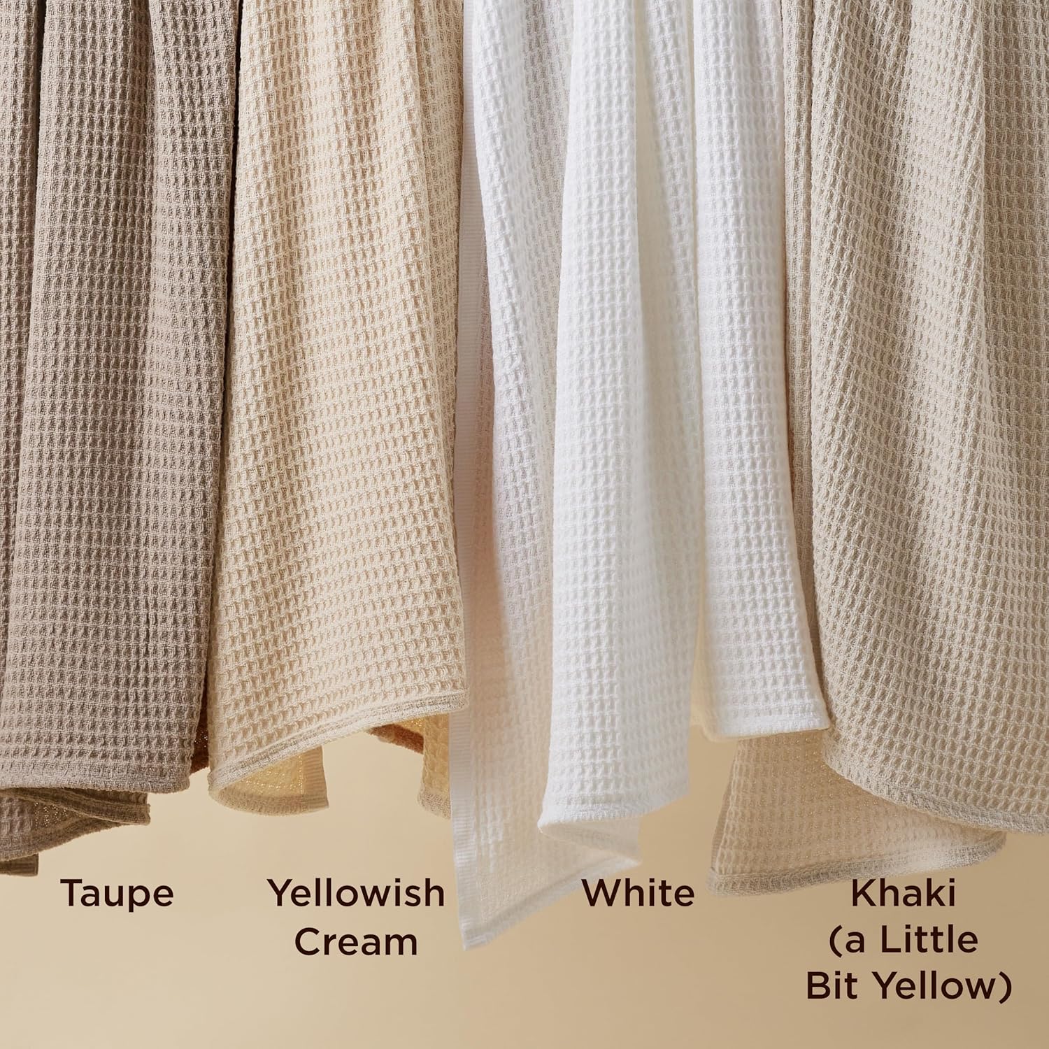 Bedsure Gentlesoft 100% Cotton Blanket Queen Size for Bed - Breathable and Soft, Thick Cozy Waffle Weave Christmas Blanket Gift for Women, White, 90x90 Inches