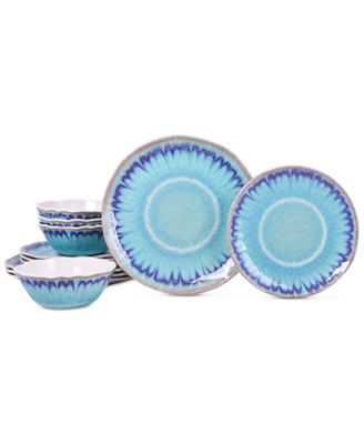 222 Fifth Sea Splash 12-Pc. Dinnerware S