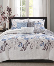 Madison Park Madison Park Luna 6-Pc. Quilt Blue KingCalifornia King