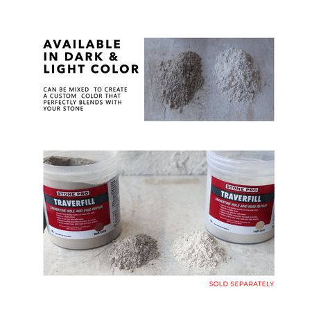 StonePro – Traverfill Light (1 Lb.) (For Repairing Holes in Travertine) - Open Box