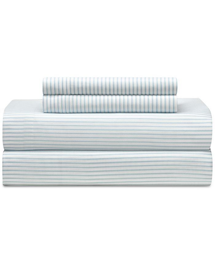 Austin Stripe/Solid Reversible 8 Pc. Comforter Set, Exclusively at Macy’s - Green - California King