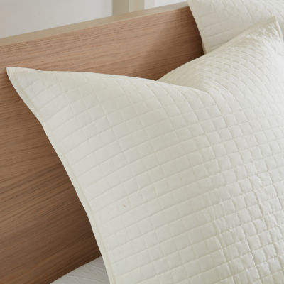 Intelligent Design Maize Cotton Jacquard Duvet Cover Set with Euro Shams and Throw Pillows