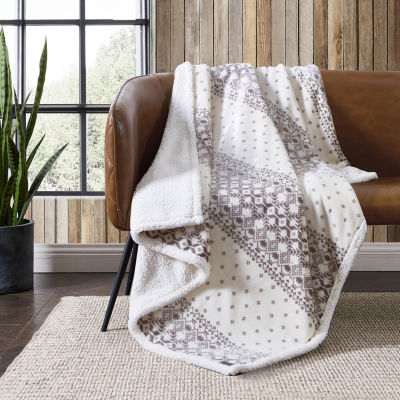 Eddie Bauer Fair Isle Peak Washable Lightweight Throw