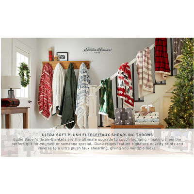 Eddie Bauer Fair Isle Peak Washable Lightweight Throw