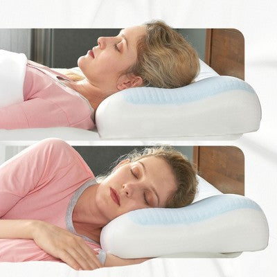 Cheer Collection Cooling Gel Memory Foam Pillow with Washable Cover - White