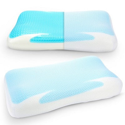 Cheer Collection Cooling Gel Memory Foam Pillow with Washable Cover - White