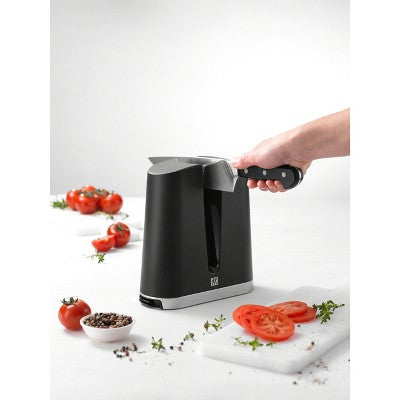 ZWILLING V-Edge Professional Knife Sharpener, for both Western and Japanese Blades, Black