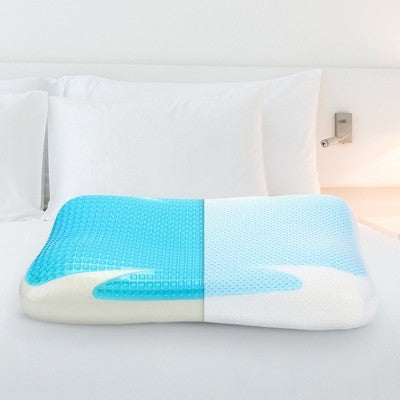 Cheer Collection Cooling Gel Memory Foam Pillow with Washable Cover - White
