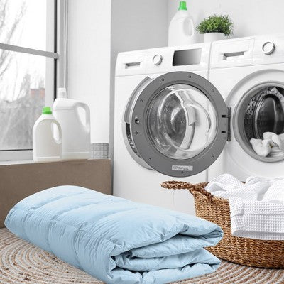 Cheer Collection Down Alternative Hypoallergenic Comforter - Light Blue (King)