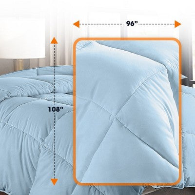 Cheer Collection Down Alternative Hypoallergenic Comforter - Light Blue (King)
