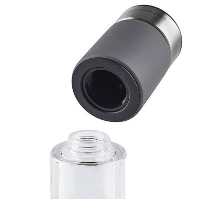 Cole & Mason 7.09" 2pc Acrylic/Steel/Cement Regent Gift Set Gray/Clear/Silver: Modern Salt & Pepper Mills, 2-Year Warranty