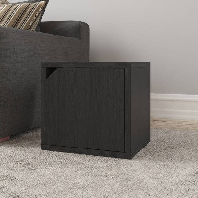 Way Basics Eco Stackable Connect Door Cube Modular Cubby Organizer Storage System Black - Open Box