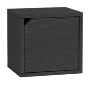 Way Basics Eco Stackable Connect Door Cube Modular Cubby Organizer Storage System Black - Open Box